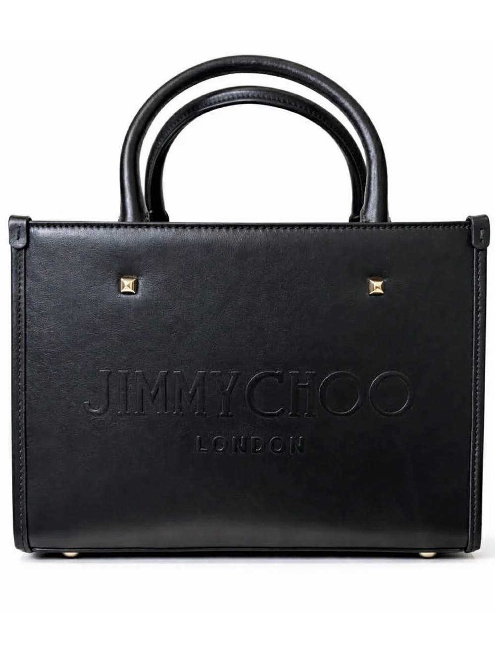NWT Jimmy Choo Avenue Tote/L Black Leather Bag